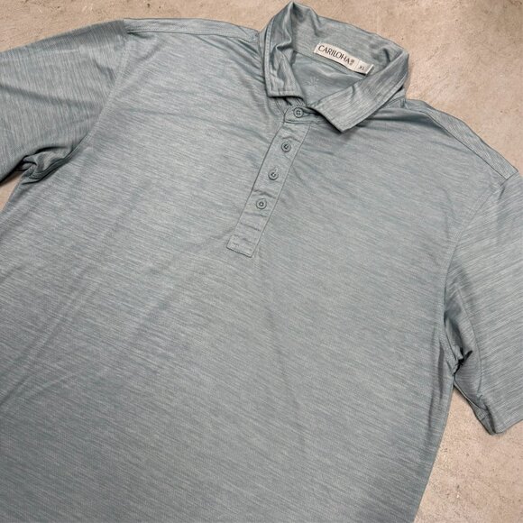 Cariloha Bamboo Golf Shirt Short Sleeve Polo Stretch Grey XL - Picture 2 of 8